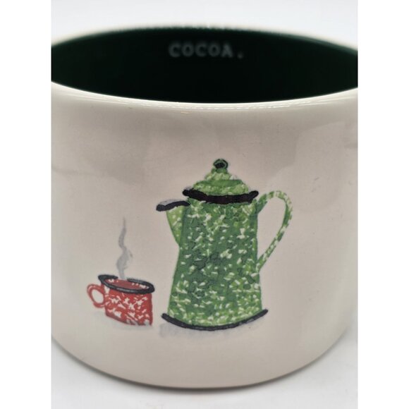 Rae Dunn Artisan Collection by Magenta Green Winter Time Cocoa Coffee Mug Cup - Picture 5 of 13